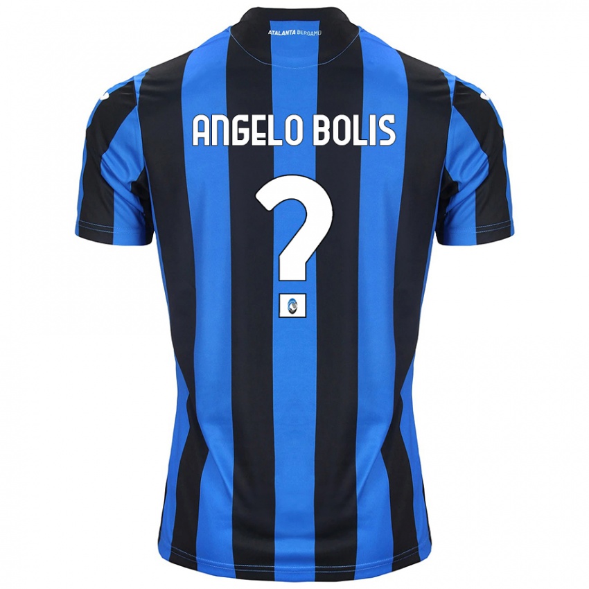 Børn Tommaso Angelo Bolis #0 Blå Sort Hjemmebane Spillertrøjer 2024/25 Trøje T-Shirt