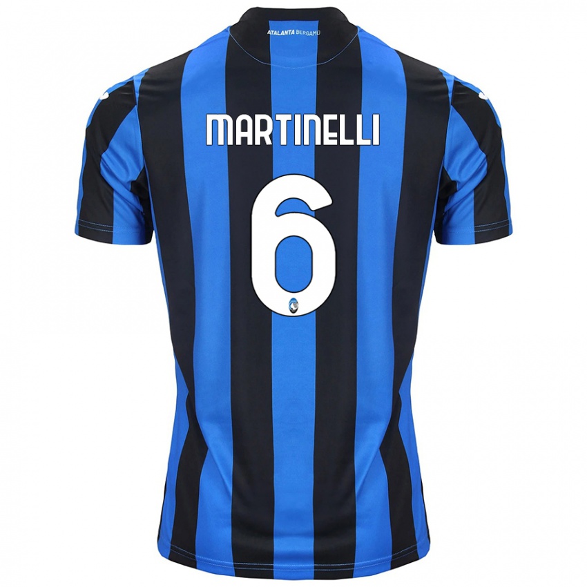 Børn Gabriel Martinelli #6 Blå Sort Hjemmebane Spillertrøjer 2024/25 Trøje T-Shirt