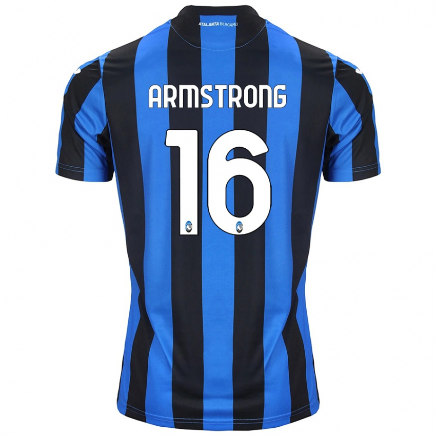 Børn Daniel Armstrong #16 Blå Sort Hjemmebane Spillertrøjer 2024/25 Trøje T-Shirt