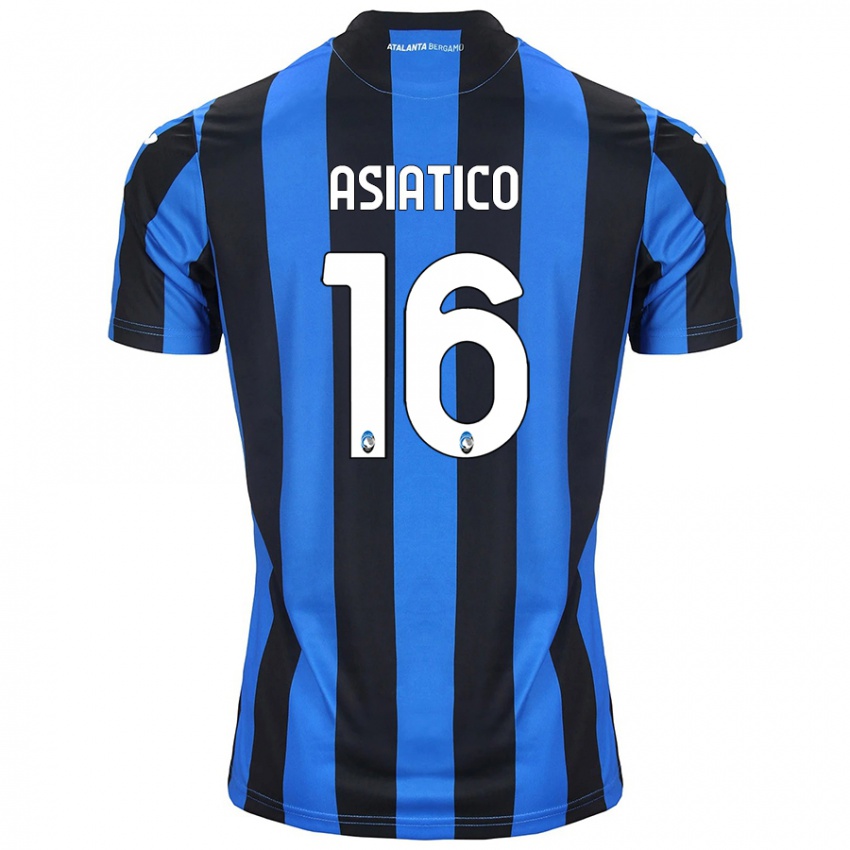 Børn Pietro Asiatico #16 Blå Sort Hjemmebane Spillertrøjer 2024/25 Trøje T-Shirt