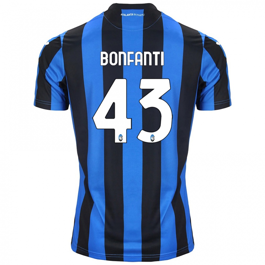 Børn Giovanni Bonfanti #43 Blå Sort Hjemmebane Spillertrøjer 2024/25 Trøje T-Shirt