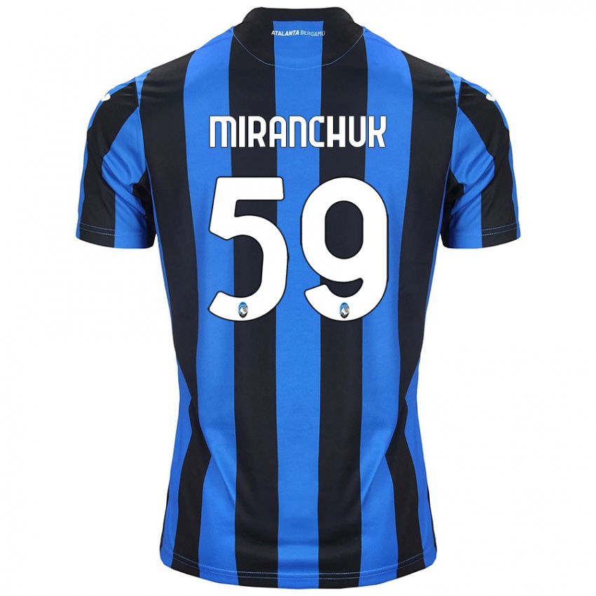 Børn Aleksey Miranchuk #59 Blå Sort Hjemmebane Spillertrøjer 2024/25 Trøje T-Shirt