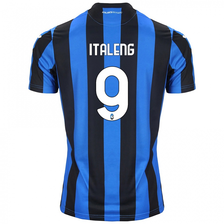 Børn Jonathan Italeng #9 Blå Sort Hjemmebane Spillertrøjer 2024/25 Trøje T-Shirt