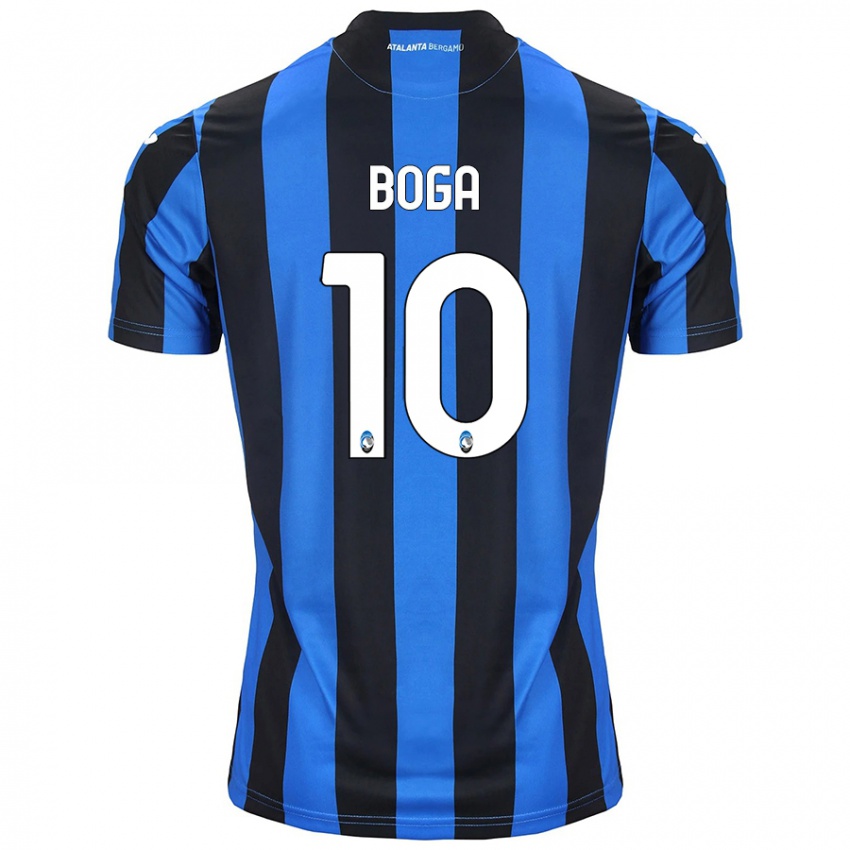 Børn Jeremie Boga #10 Blå Sort Hjemmebane Spillertrøjer 2024/25 Trøje T-Shirt