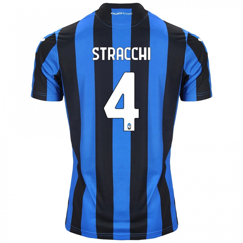 Børn Daniela Stracchi #4 Blå Sort Hjemmebane Spillertrøjer 2024/25 Trøje T-Shirt