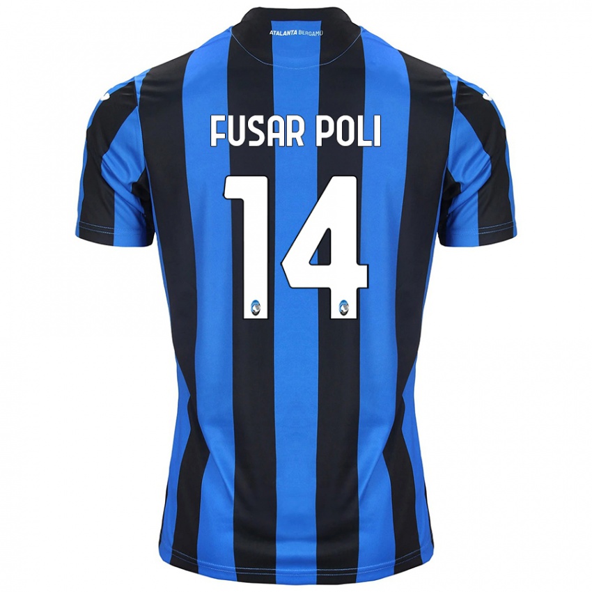 Børn Giulia Fusar Poli #14 Blå Sort Hjemmebane Spillertrøjer 2024/25 Trøje T-Shirt