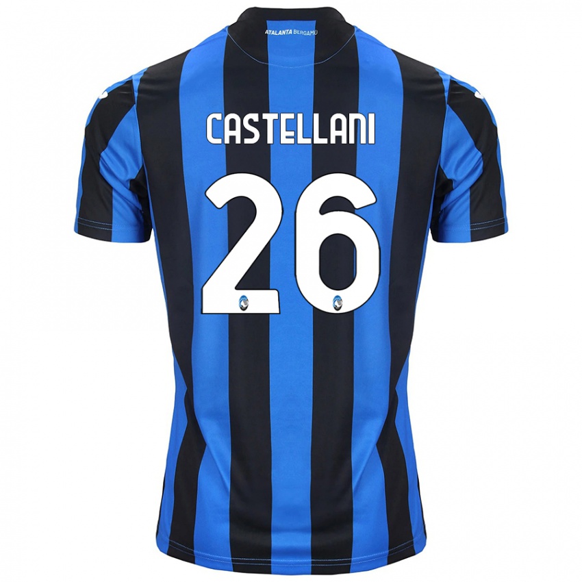 Børn Eleonora Castellani #26 Blå Sort Hjemmebane Spillertrøjer 2024/25 Trøje T-Shirt