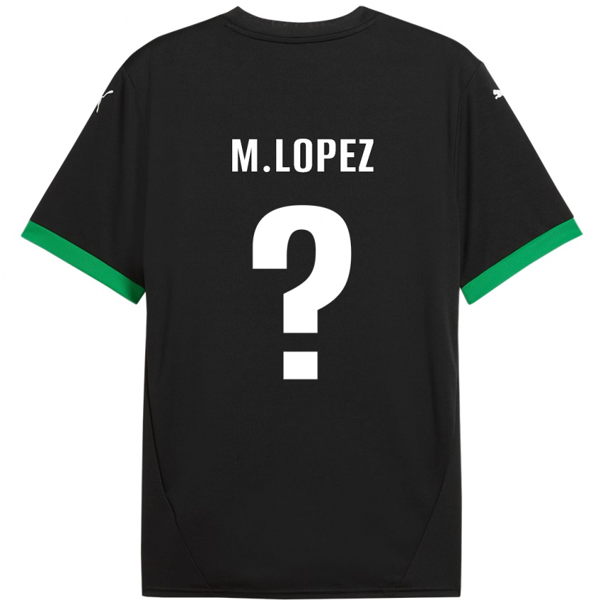 Børn Maxime López #0 Sort Mørkegrøn Hjemmebane Spillertrøjer 2024/25 Trøje T-Shirt