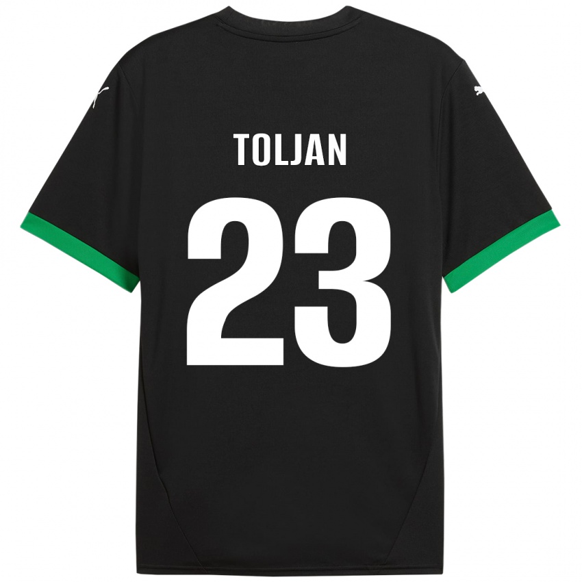 Børn Jeremy Toljan #23 Sort Mørkegrøn Hjemmebane Spillertrøjer 2024/25 Trøje T-Shirt