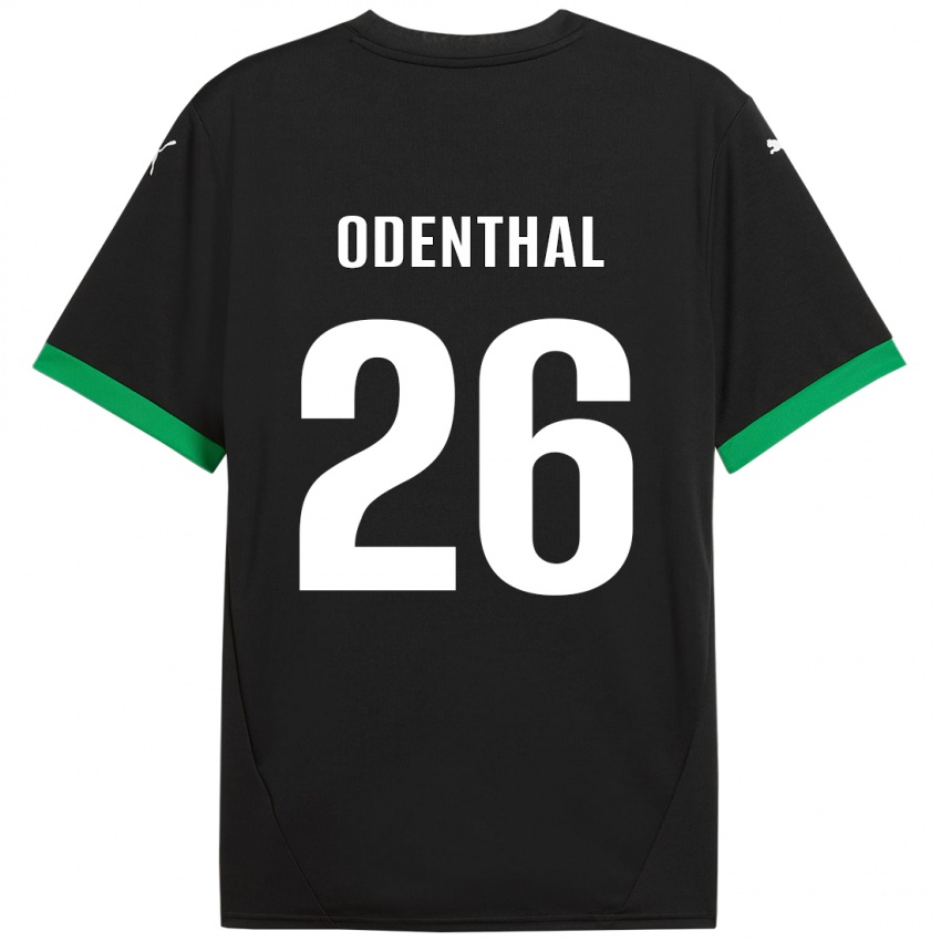 Børn Cas Odenthal #26 Sort Mørkegrøn Hjemmebane Spillertrøjer 2024/25 Trøje T-Shirt