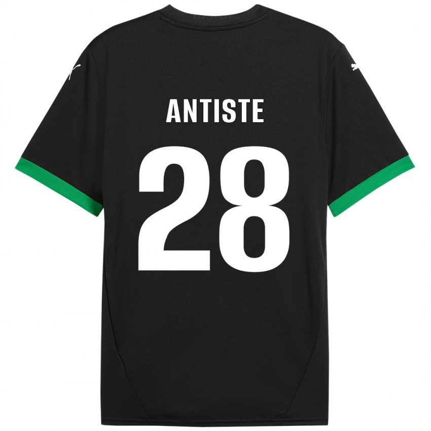 Børn Janis Antiste #28 Sort Mørkegrøn Hjemmebane Spillertrøjer 2024/25 Trøje T-Shirt