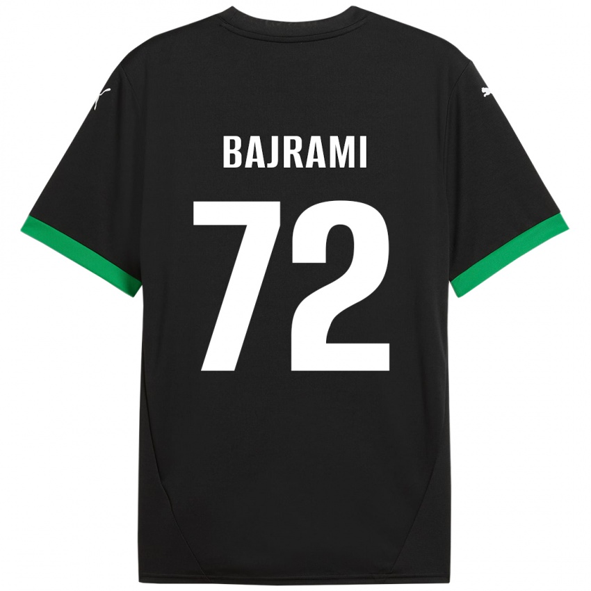 Børn Nedim Bajrami #72 Sort Mørkegrøn Hjemmebane Spillertrøjer 2024/25 Trøje T-Shirt