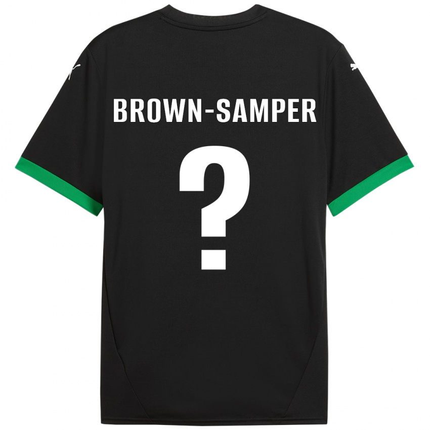 Børn Isaac Brown-Samper #0 Sort Mørkegrøn Hjemmebane Spillertrøjer 2024/25 Trøje T-Shirt