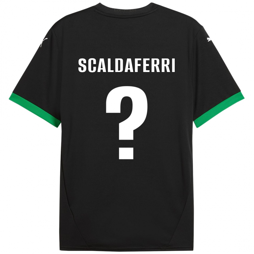 Børn Andrea Scaldaferri #0 Sort Mørkegrøn Hjemmebane Spillertrøjer 2024/25 Trøje T-Shirt