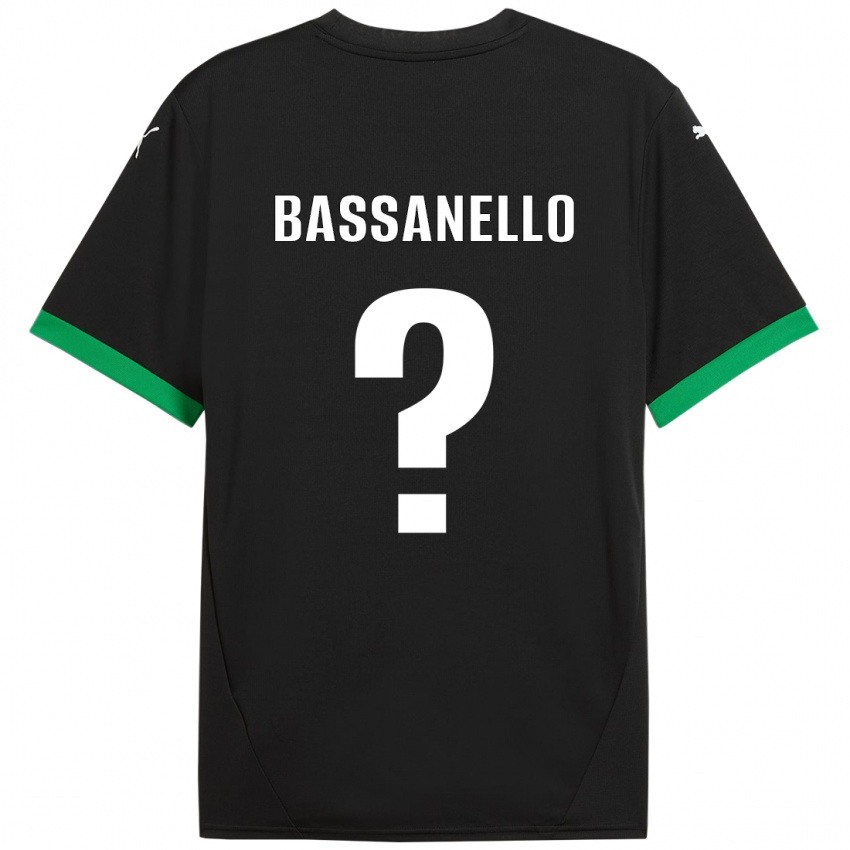 Børn Davide Bassanello #0 Sort Mørkegrøn Hjemmebane Spillertrøjer 2024/25 Trøje T-Shirt