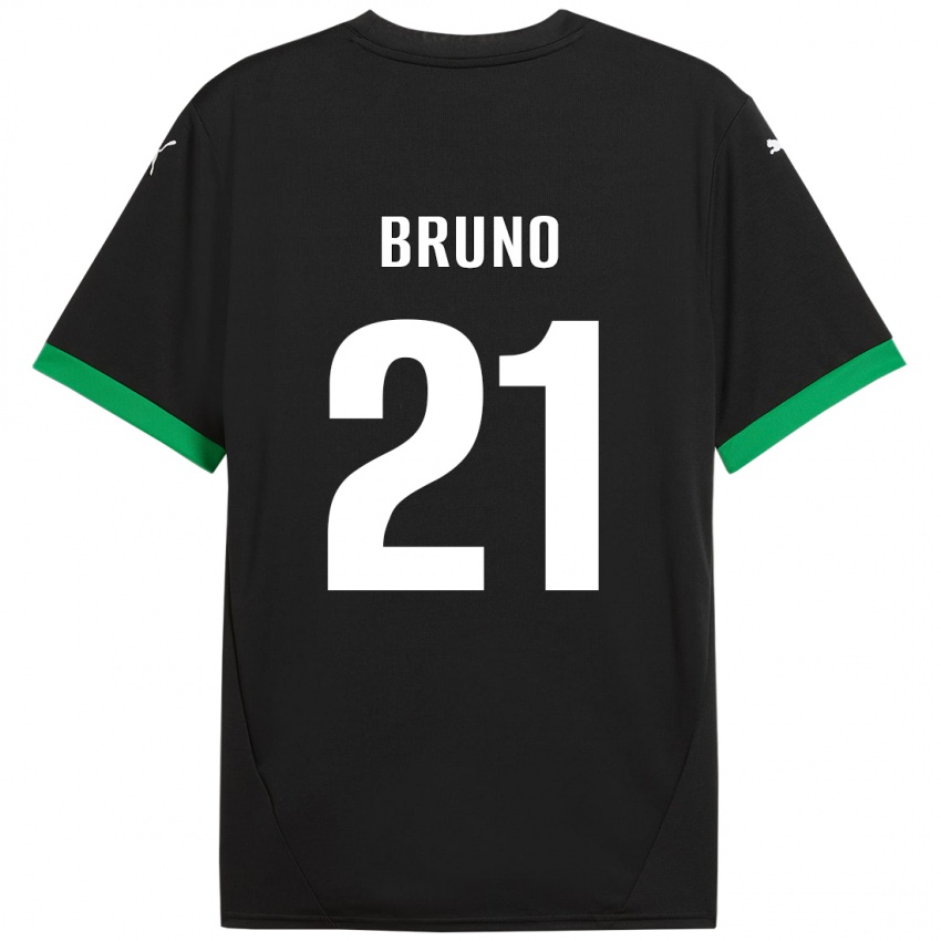 Børn Kevin Bruno #21 Sort Mørkegrøn Hjemmebane Spillertrøjer 2024/25 Trøje T-Shirt