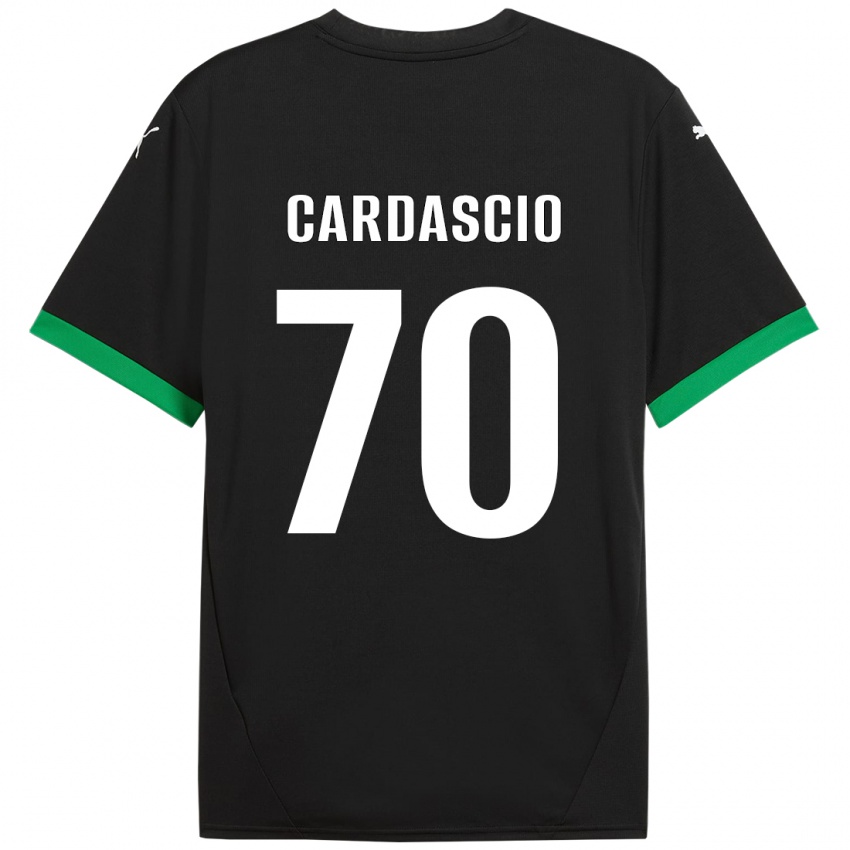 Børn Alessandro Cardascio #70 Sort Mørkegrøn Hjemmebane Spillertrøjer 2024/25 Trøje T-Shirt