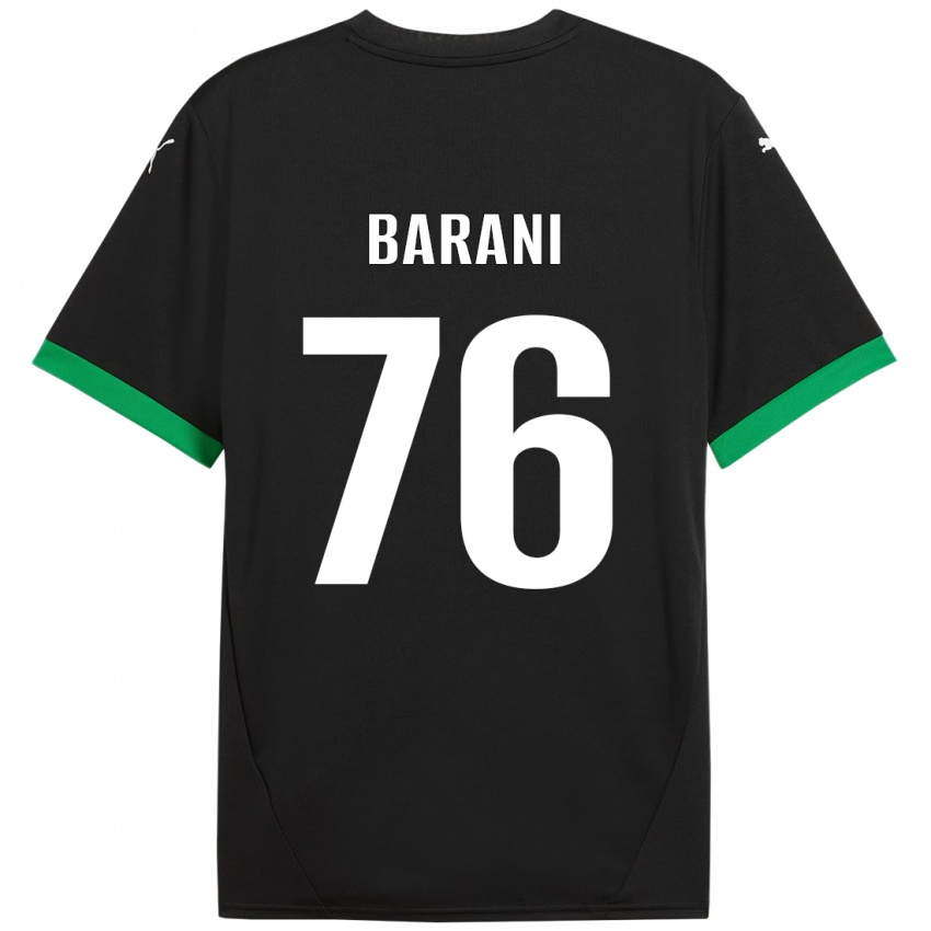 Børn Luca Barani #76 Sort Mørkegrøn Hjemmebane Spillertrøjer 2024/25 Trøje T-Shirt