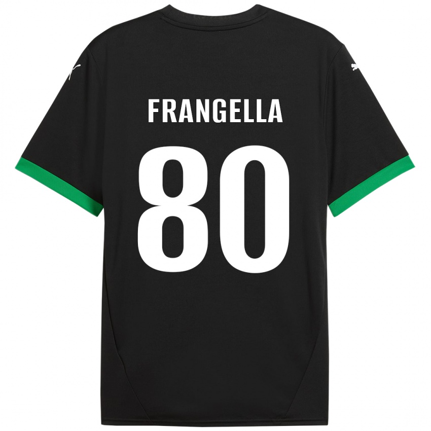 Børn Christian Frangella #80 Sort Mørkegrøn Hjemmebane Spillertrøjer 2024/25 Trøje T-Shirt