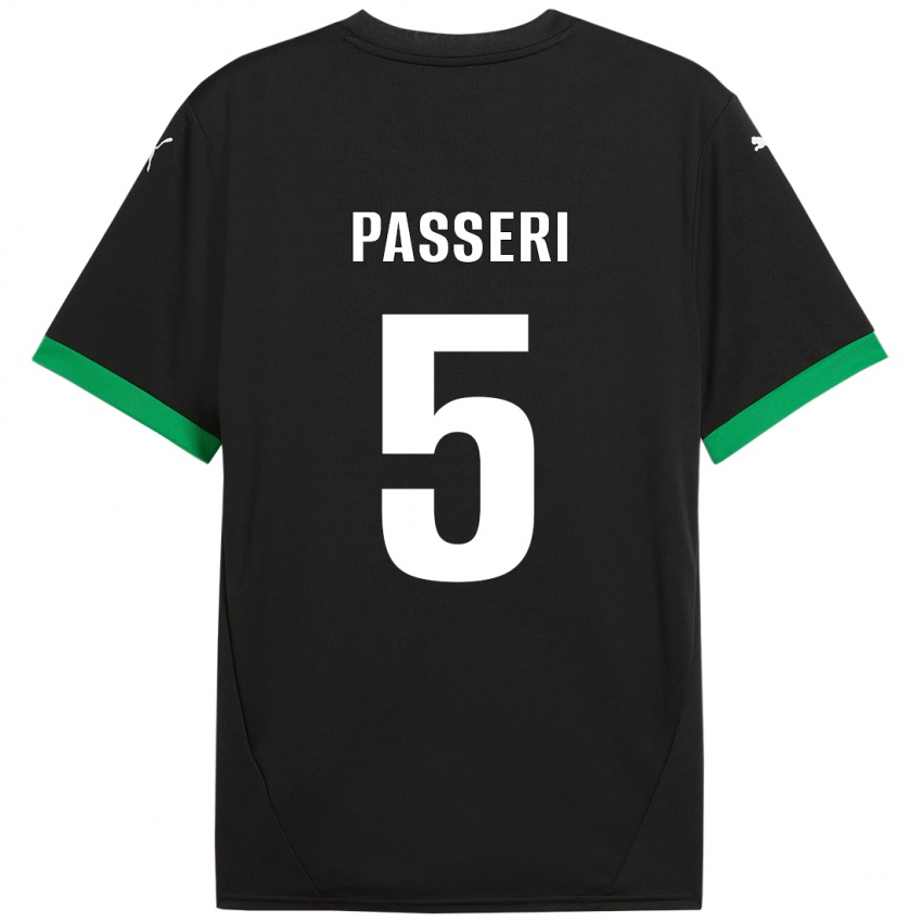 Børn Angela Passeri #5 Sort Mørkegrøn Hjemmebane Spillertrøjer 2024/25 Trøje T-Shirt