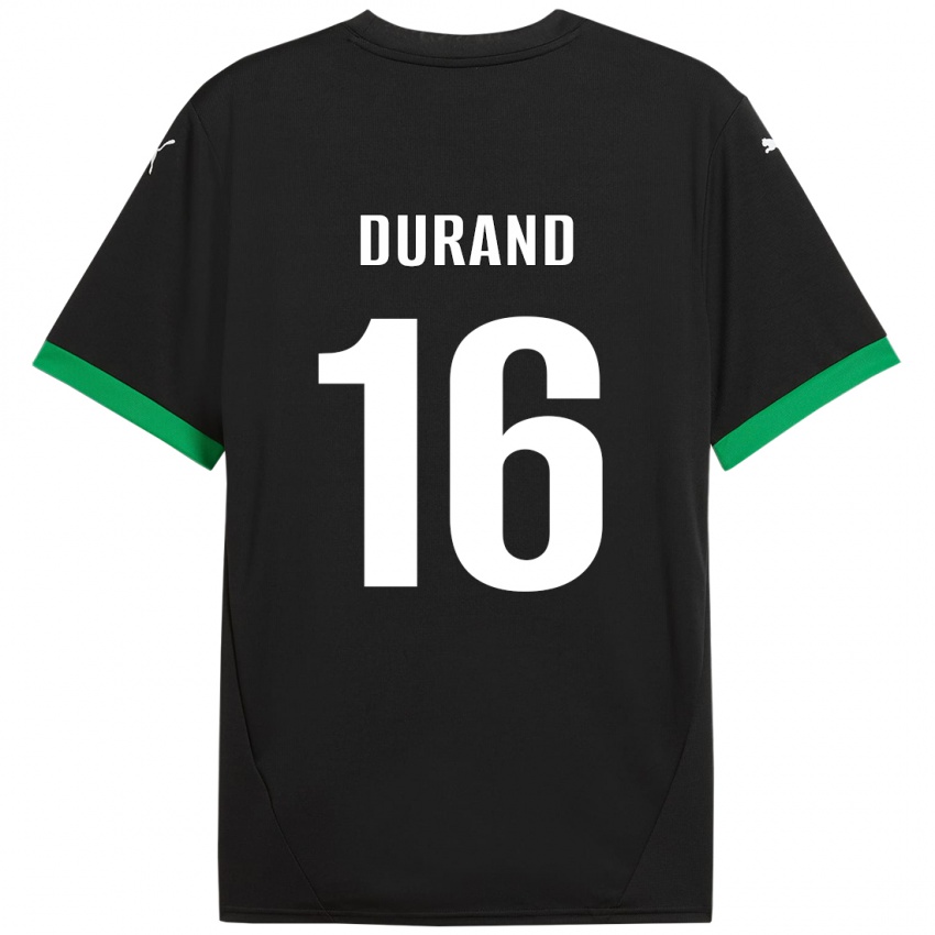 Børn Solène Durand #16 Sort Mørkegrøn Hjemmebane Spillertrøjer 2024/25 Trøje T-Shirt