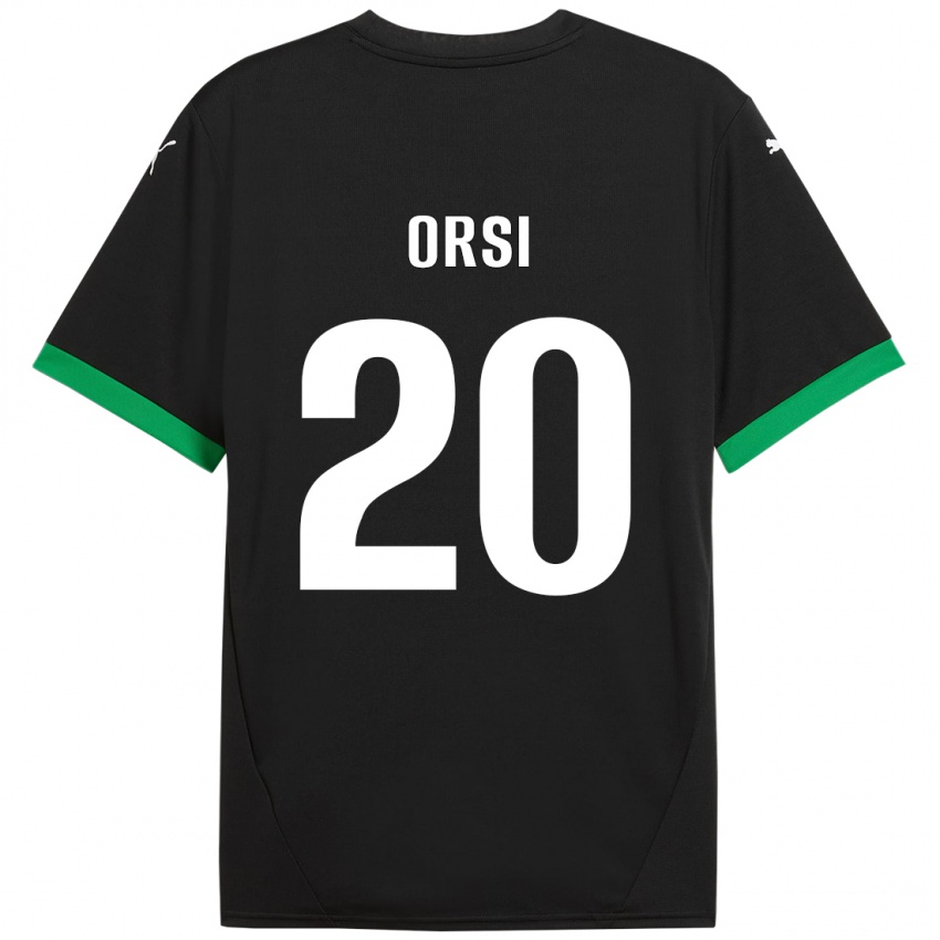 Børn Benedetta Orsi #20 Sort Mørkegrøn Hjemmebane Spillertrøjer 2024/25 Trøje T-Shirt