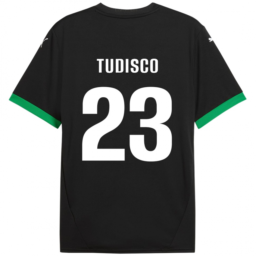 Børn Giorgia Tudisco #23 Sort Mørkegrøn Hjemmebane Spillertrøjer 2024/25 Trøje T-Shirt