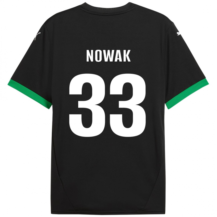 Børn Julie Nowak #33 Sort Mørkegrøn Hjemmebane Spillertrøjer 2024/25 Trøje T-Shirt