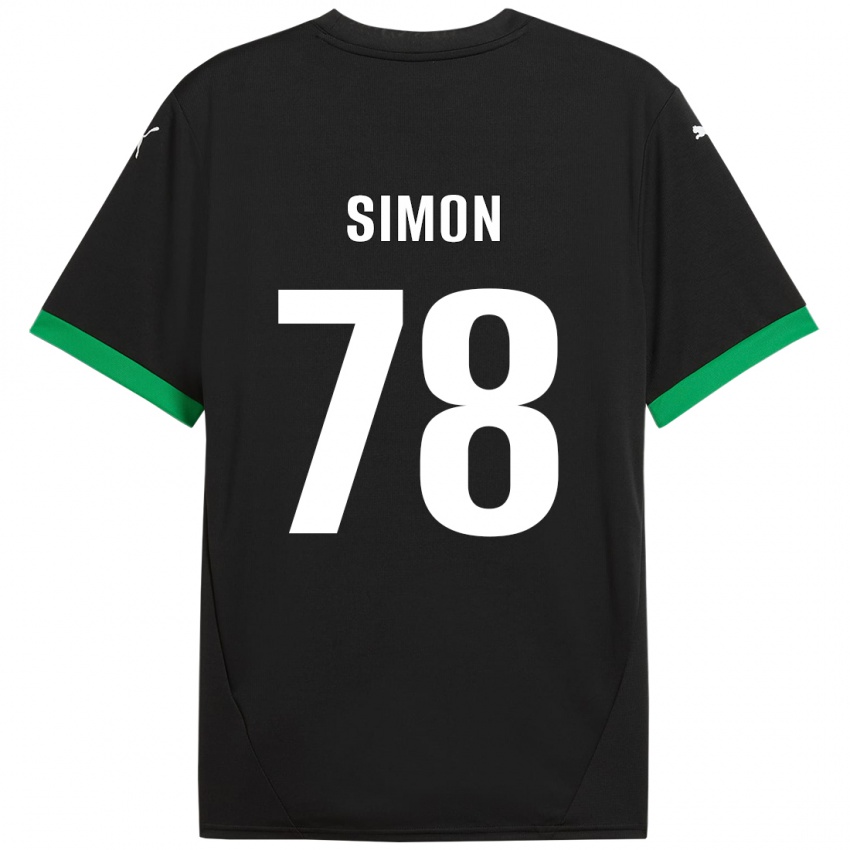 Børn Bénédicte Simon #78 Sort Mørkegrøn Hjemmebane Spillertrøjer 2024/25 Trøje T-Shirt