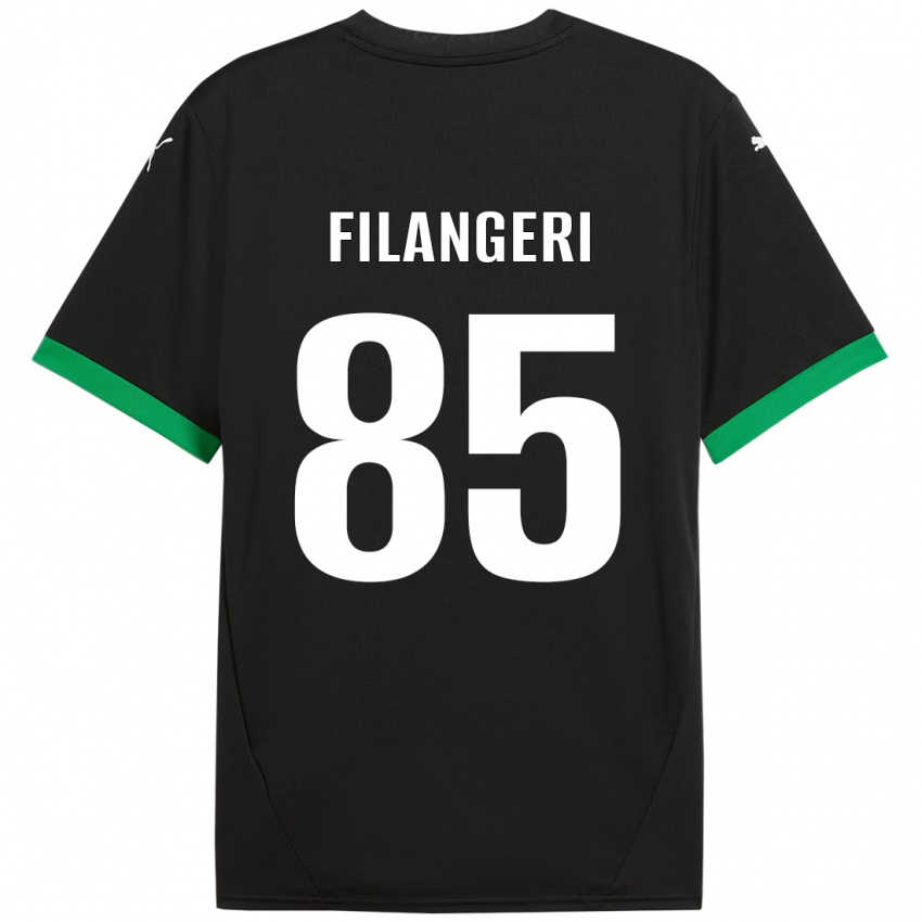 Børn Maria Luisa Filangeri #85 Sort Mørkegrøn Hjemmebane Spillertrøjer 2024/25 Trøje T-Shirt