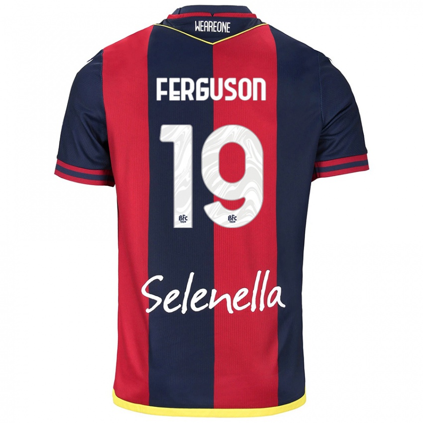 Børn Lewis Ferguson #19 Rød Kongeblå Hjemmebane Spillertrøjer 2024/25 Trøje T-Shirt