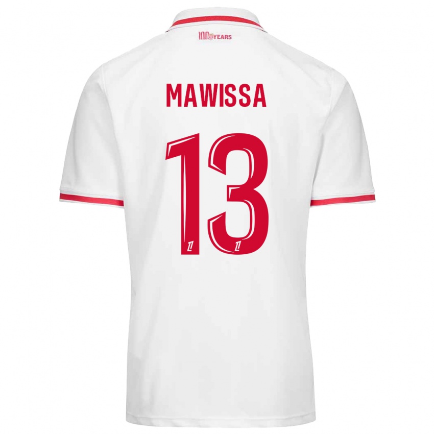 Børn Christian Mawissa Elebi #13 Hvid Rød Hjemmebane Spillertrøjer 2024/25 Trøje T-Shirt