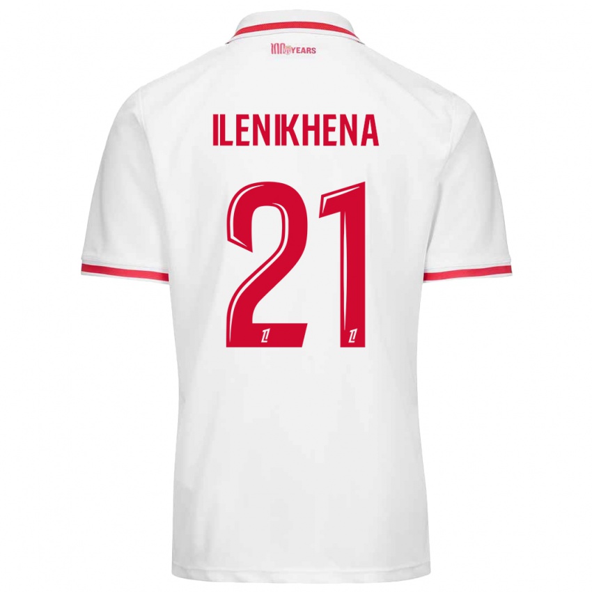 Børn George Ilenikhena #21 Hvid Rød Hjemmebane Spillertrøjer 2024/25 Trøje T-Shirt