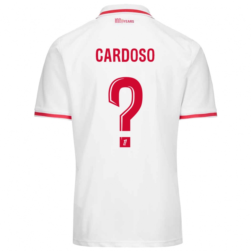 Børn Bruno Cardoso #0 Hvid Rød Hjemmebane Spillertrøjer 2024/25 Trøje T-Shirt