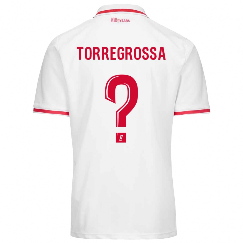 Børn Hugo Torregrossa #0 Hvid Rød Hjemmebane Spillertrøjer 2024/25 Trøje T-Shirt