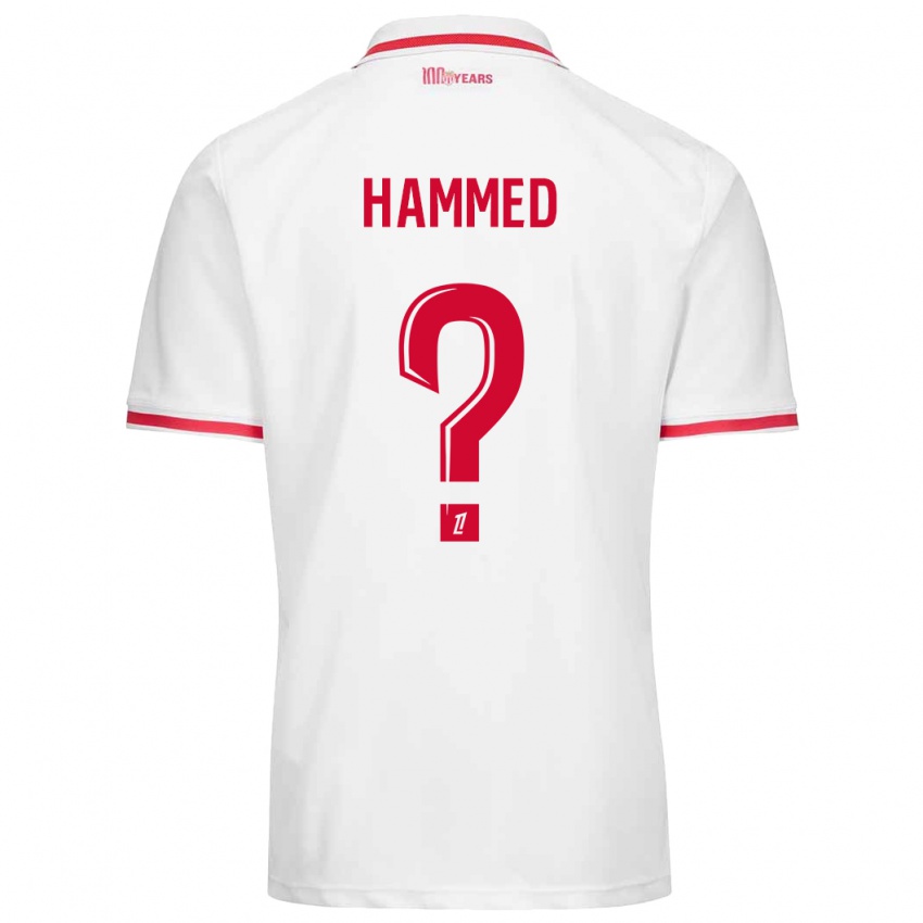 Børn Maher Hammed #0 Hvid Rød Hjemmebane Spillertrøjer 2024/25 Trøje T-Shirt