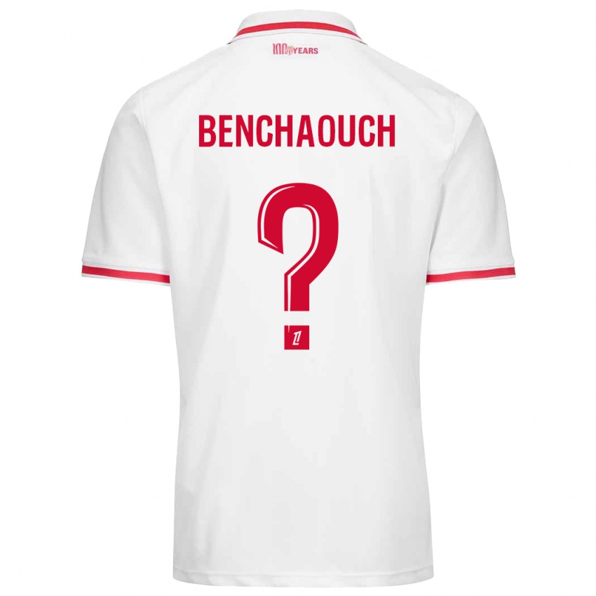 Børn Yanis Benchaouch #0 Hvid Rød Hjemmebane Spillertrøjer 2024/25 Trøje T-Shirt