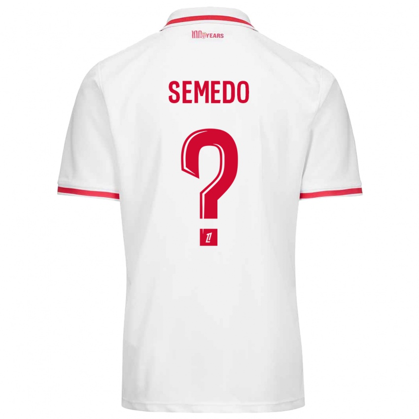 Børn Jordan Semedo #0 Hvid Rød Hjemmebane Spillertrøjer 2024/25 Trøje T-Shirt