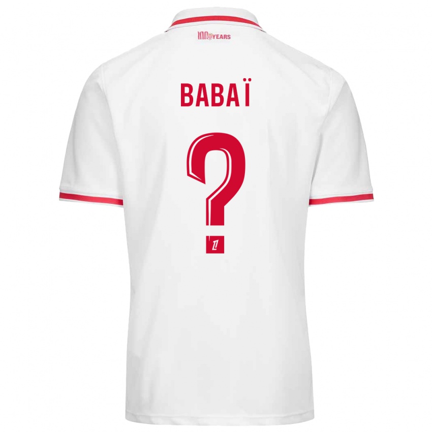 Børn Nazim Babaï #0 Hvid Rød Hjemmebane Spillertrøjer 2024/25 Trøje T-Shirt