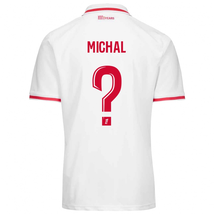 Børn Lucas Michal #0 Hvid Rød Hjemmebane Spillertrøjer 2024/25 Trøje T-Shirt