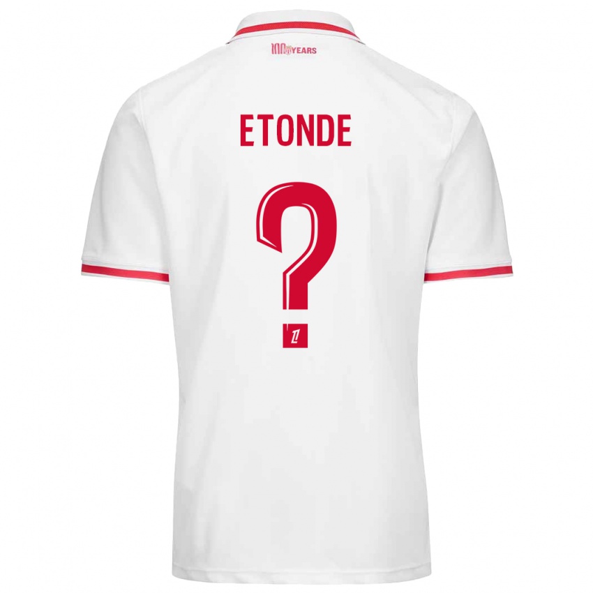 Børn Romaric Etonde #0 Hvid Rød Hjemmebane Spillertrøjer 2024/25 Trøje T-Shirt