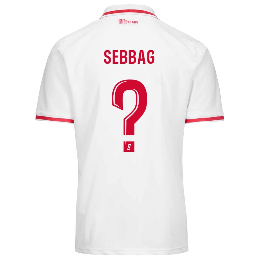 Børn Ilan Sebbag #0 Hvid Rød Hjemmebane Spillertrøjer 2024/25 Trøje T-Shirt