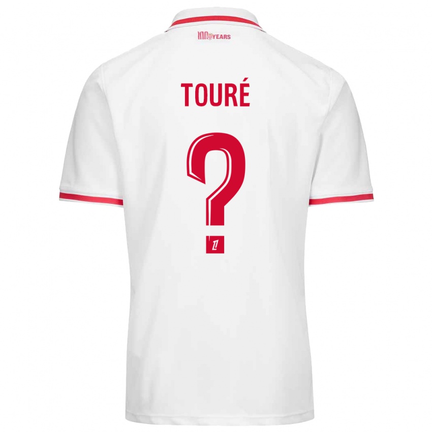 Børn Ilane Touré #0 Hvid Rød Hjemmebane Spillertrøjer 2024/25 Trøje T-Shirt