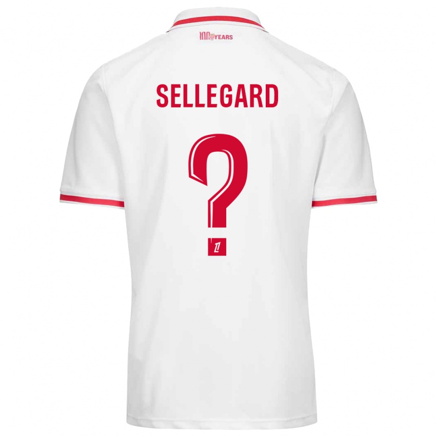 Børn Alexander Sellegard #0 Hvid Rød Hjemmebane Spillertrøjer 2024/25 Trøje T-Shirt