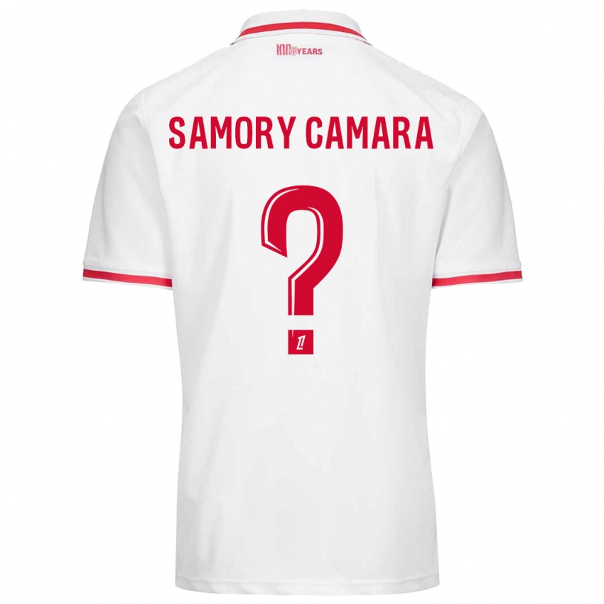 Børn Verges Samory Camara #0 Hvid Rød Hjemmebane Spillertrøjer 2024/25 Trøje T-Shirt