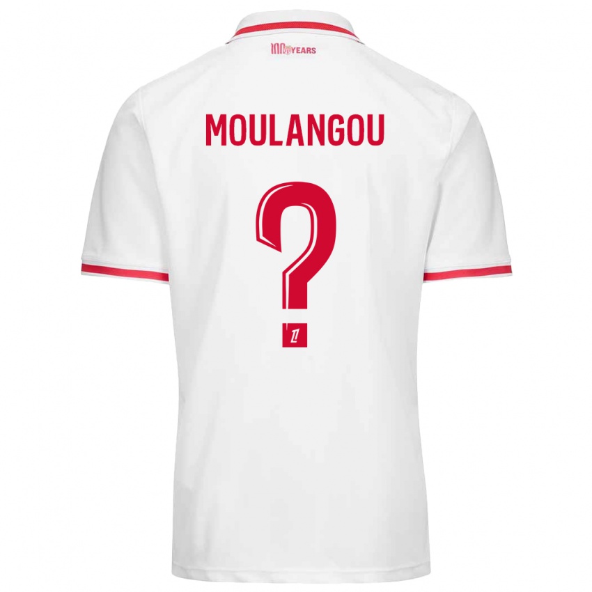 Børn Kenan Moulangou #0 Hvid Rød Hjemmebane Spillertrøjer 2024/25 Trøje T-Shirt