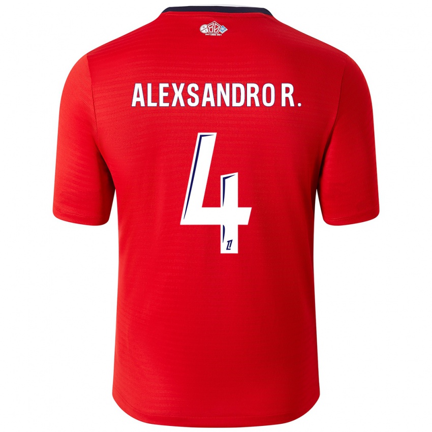 Børn Alexsandro #4 Rød Hvid Hjemmebane Spillertrøjer 2024/25 Trøje T-Shirt