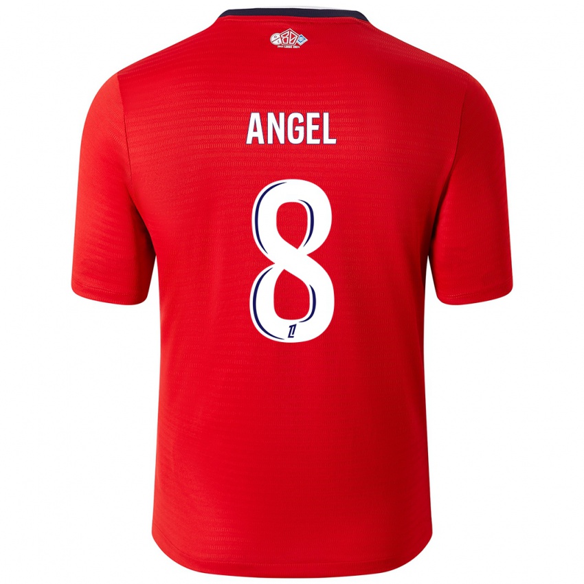 Børn Angel Gomes #8 Rød Hvid Hjemmebane Spillertrøjer 2024/25 Trøje T-Shirt