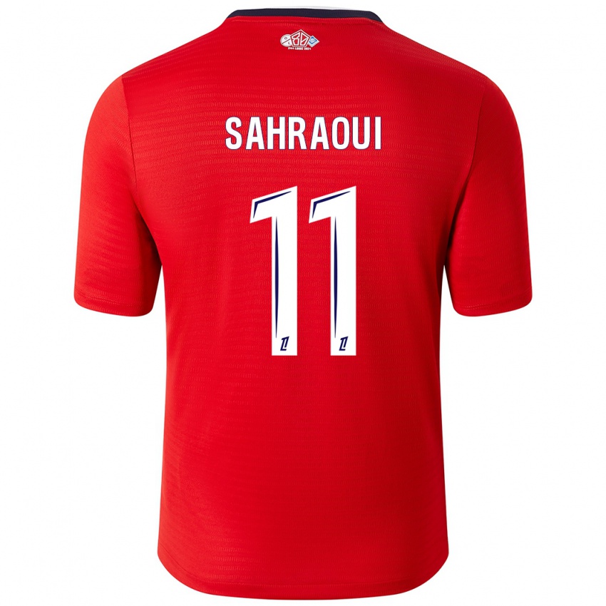 Børn Osame Sahraoui #11 Rød Hvid Hjemmebane Spillertrøjer 2024/25 Trøje T-Shirt