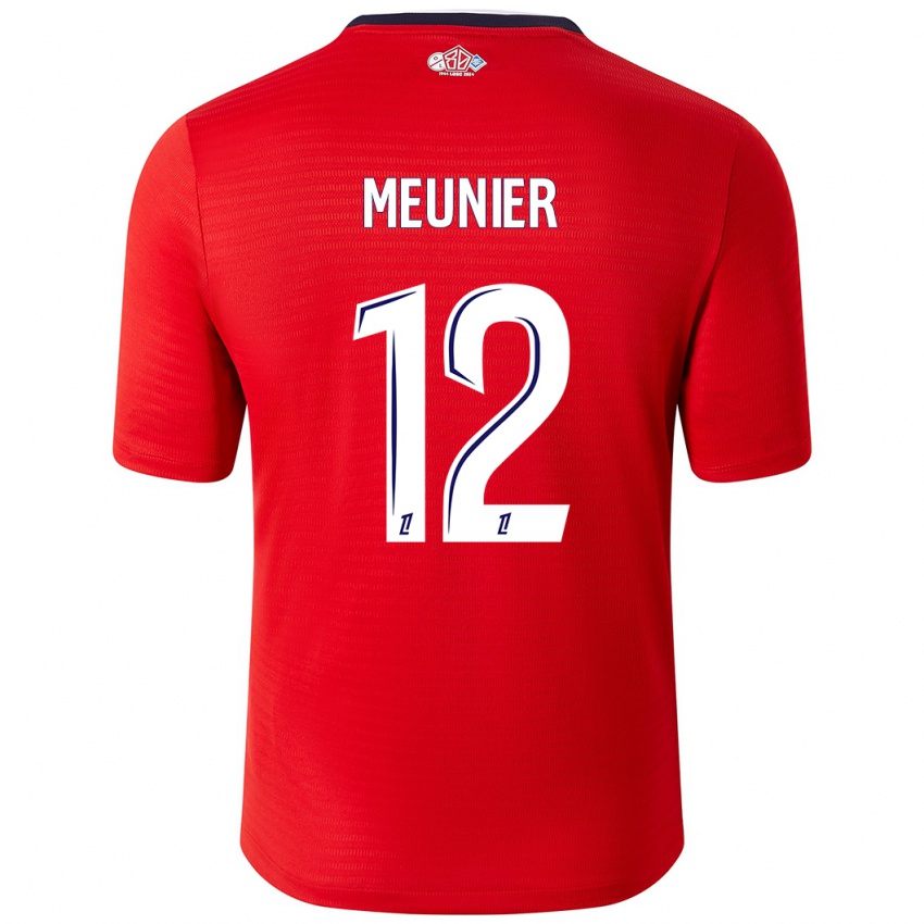 Børn Thomas Meunier #12 Rød Hvid Hjemmebane Spillertrøjer 2024/25 Trøje T-Shirt